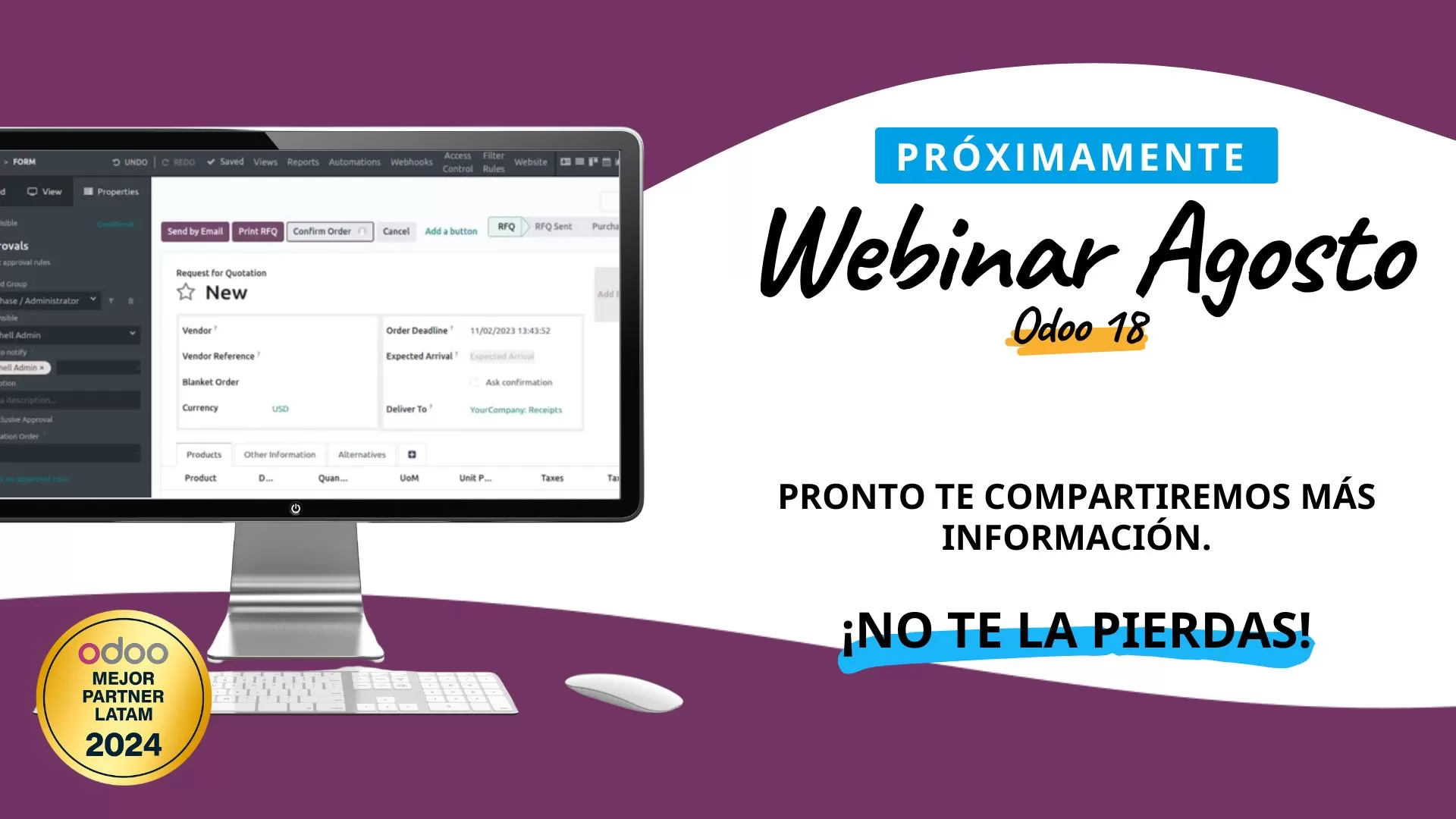 Webinar Odoo Agosto